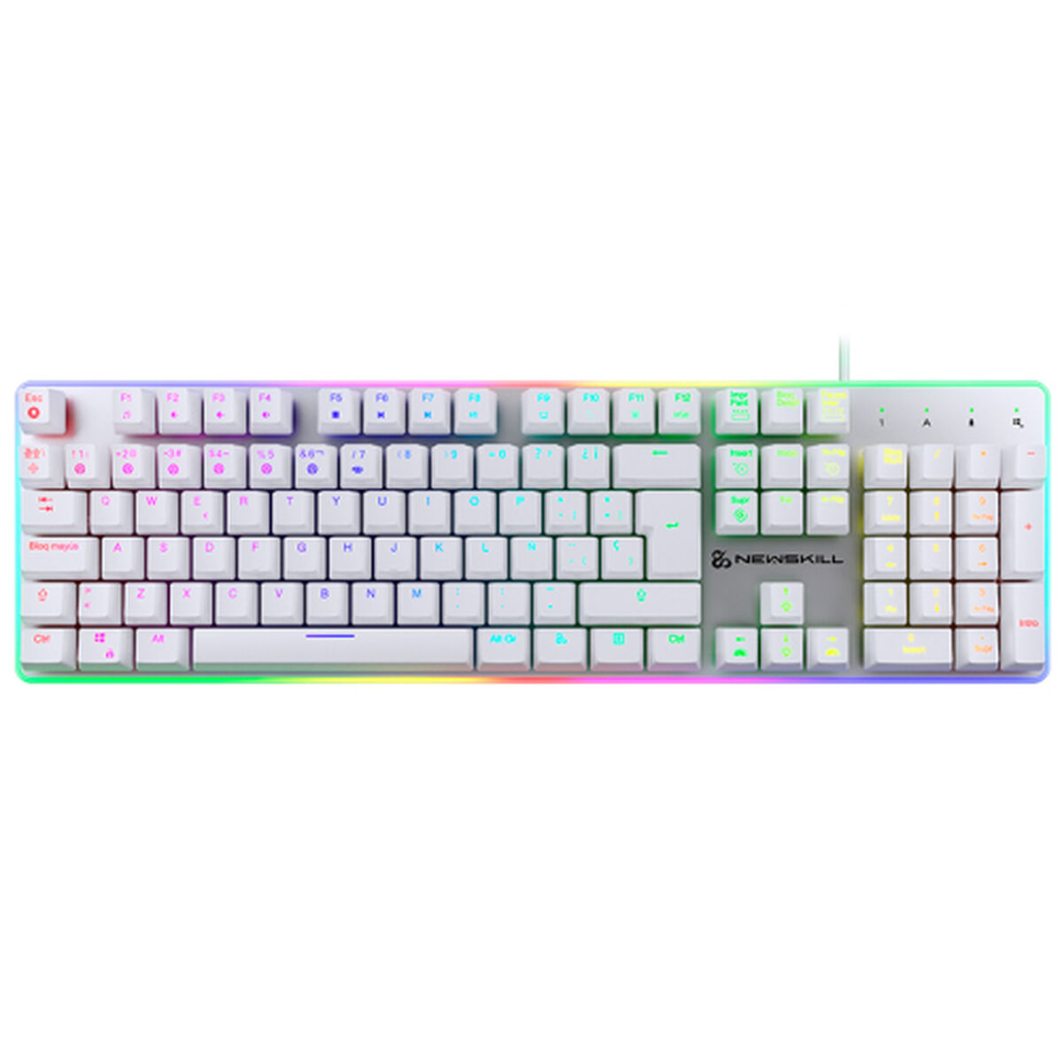 Tangentbord Newskill NS-KB-GUNGNYR-GAT-RE Qwerty Spanska QWERTY Svart - 3