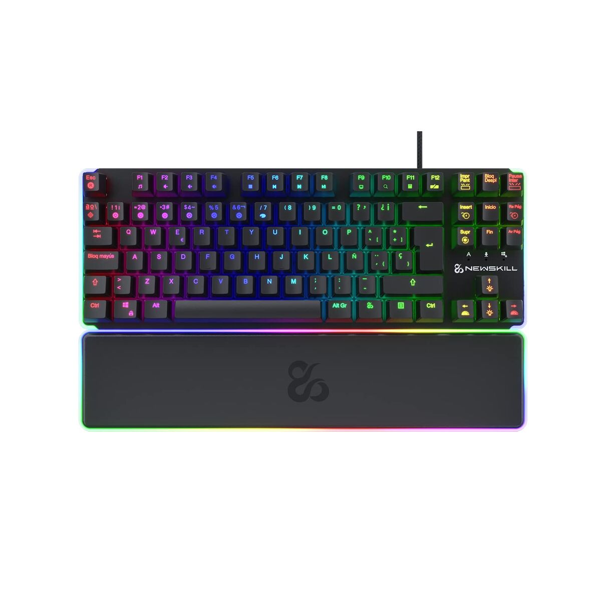 Tangentbord Newskill NS-KB-GUNGNYR-GAT-RE Qwerty Spanska QWERTY Svart - 6
