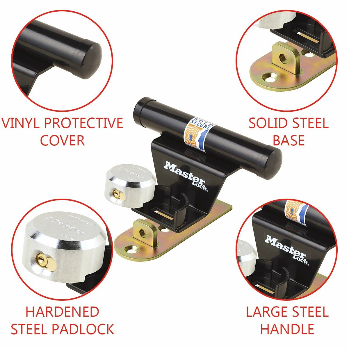 Hänglås med nyckel Master Lock 1488EURDAT Stål Rund - 7
