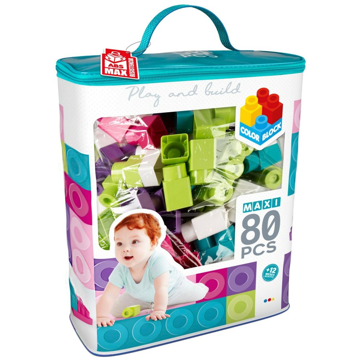 Byggsats Color Block Trendy Väska 80 Delar (6 antal) - 6