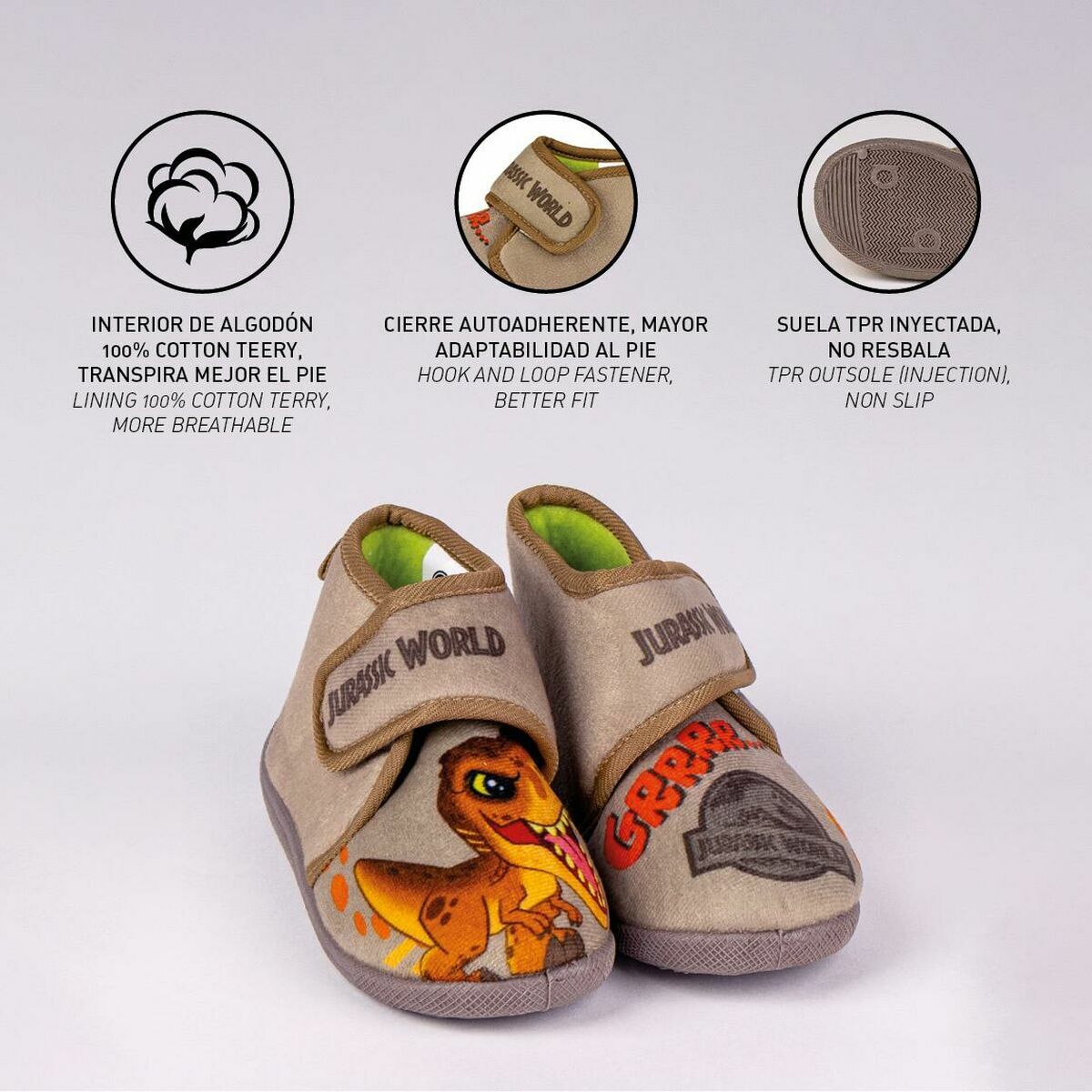 Hustofflor Jurassic Park Brun - 6