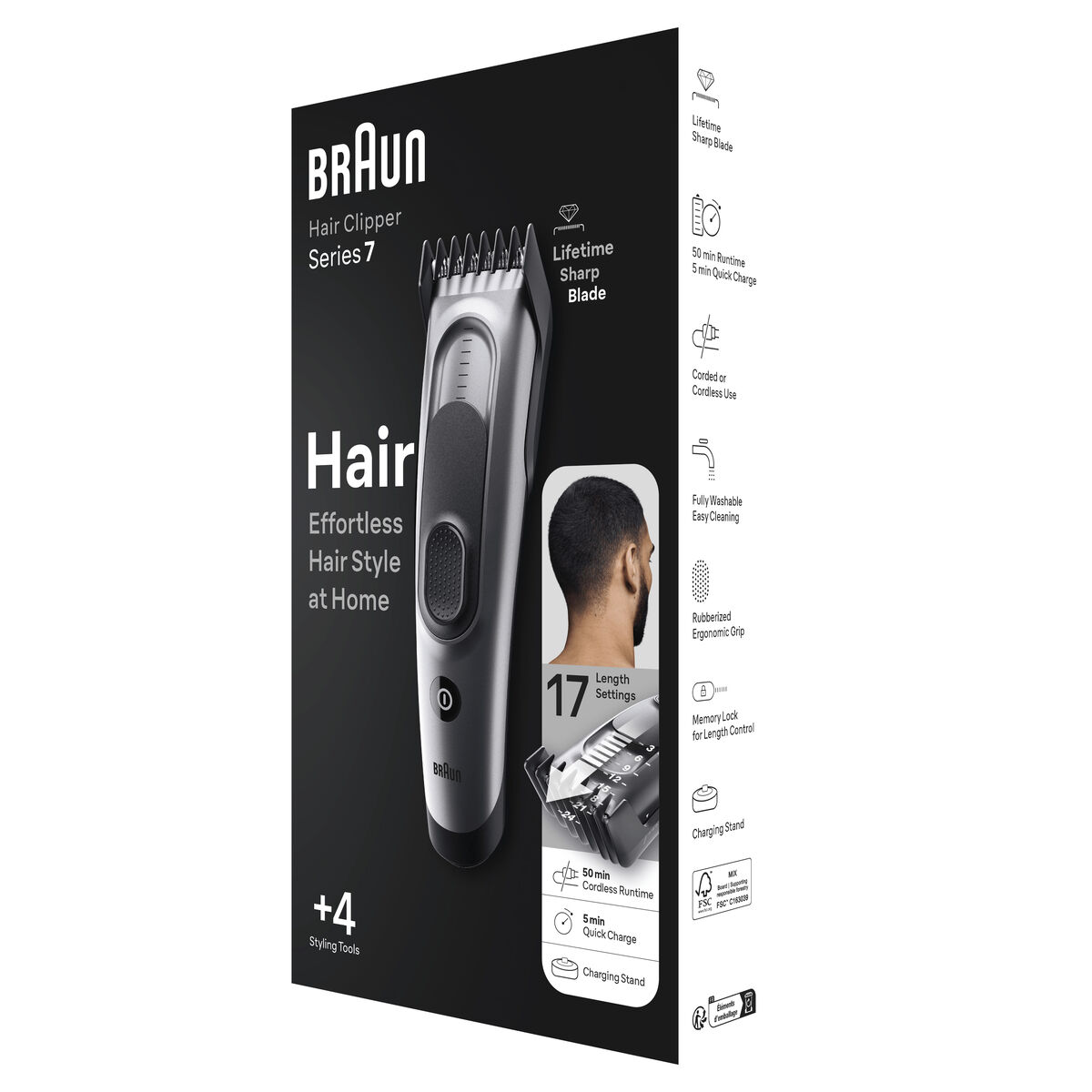 Hårtrimmer/ Rakapparat Braun HC7390 - 2