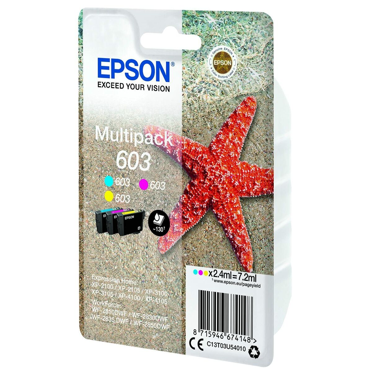 Original Bläckpatron Epson C13T03U54020 7,2 ml Multicolour - 2