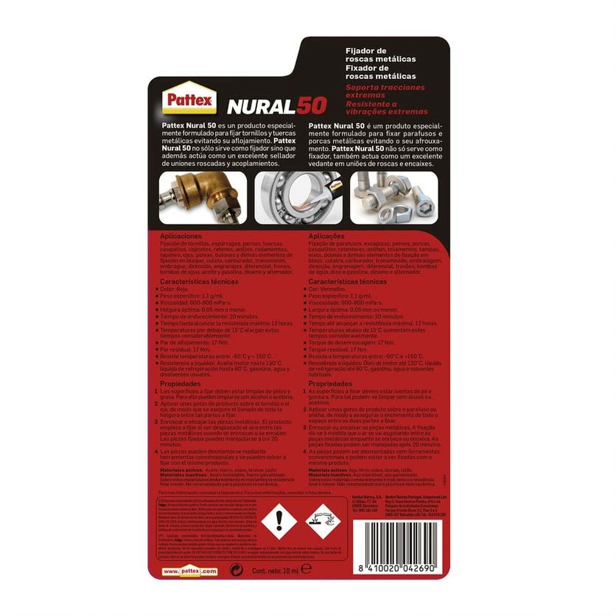Förseglare/självhäftning Pattex nural 50 Röd 10 ml (1 antal) - 3
