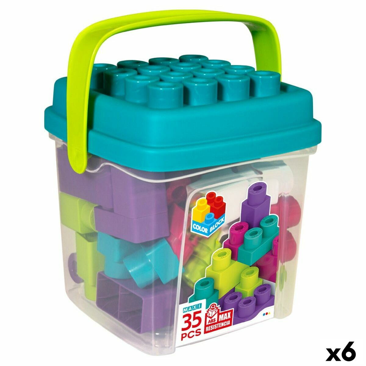 Byggsats Color Block Trendy Kub 35 Delar (6 antal)