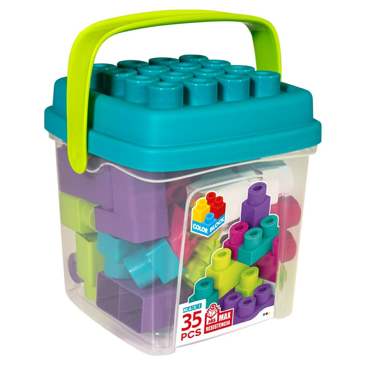 Byggsats Color Block Trendy Kub 35 Delar (6 antal) - 6