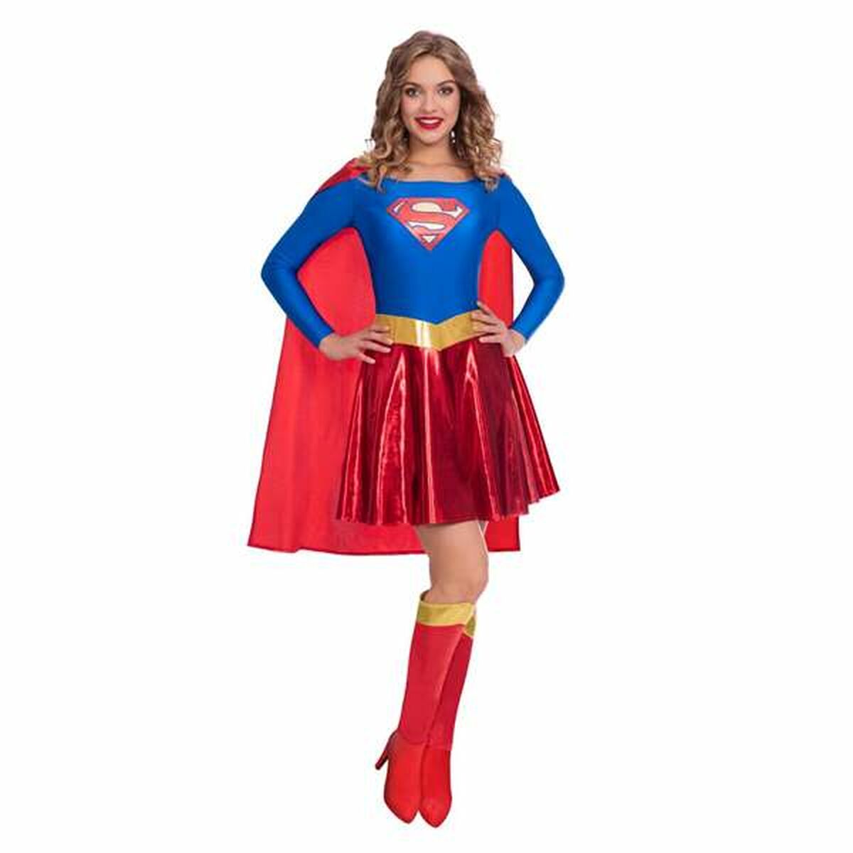 Maskeraddräkt vuxna Supergirl Superhjältinna 3 Delar - 2