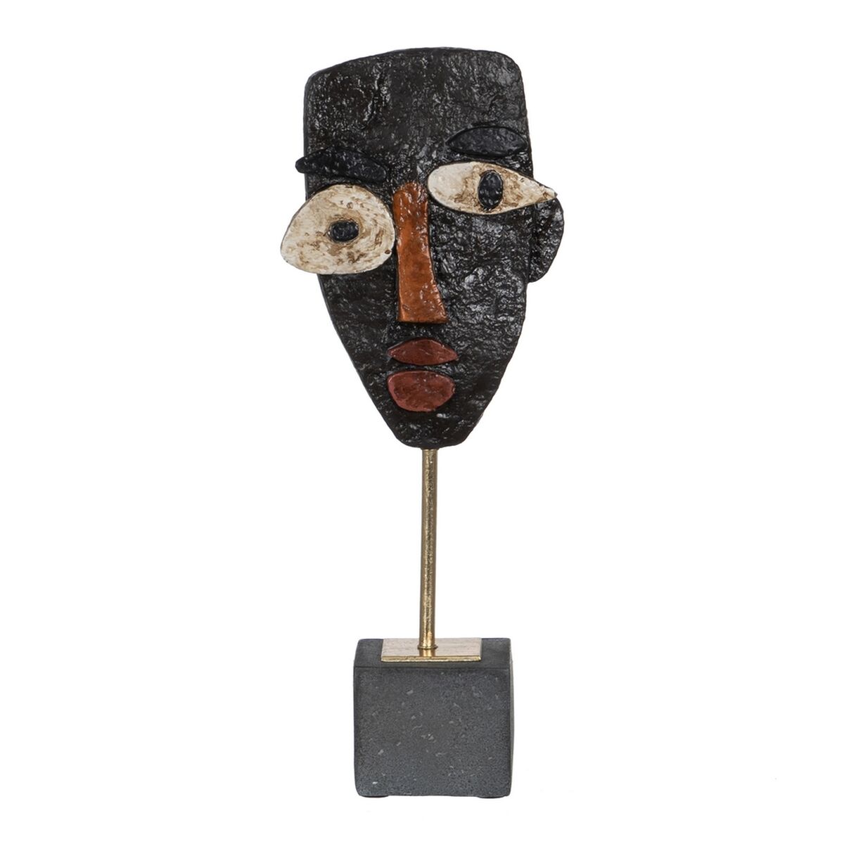 Prydnadsfigur Brun Svart Mask 52 x 35 x 41,5 cm