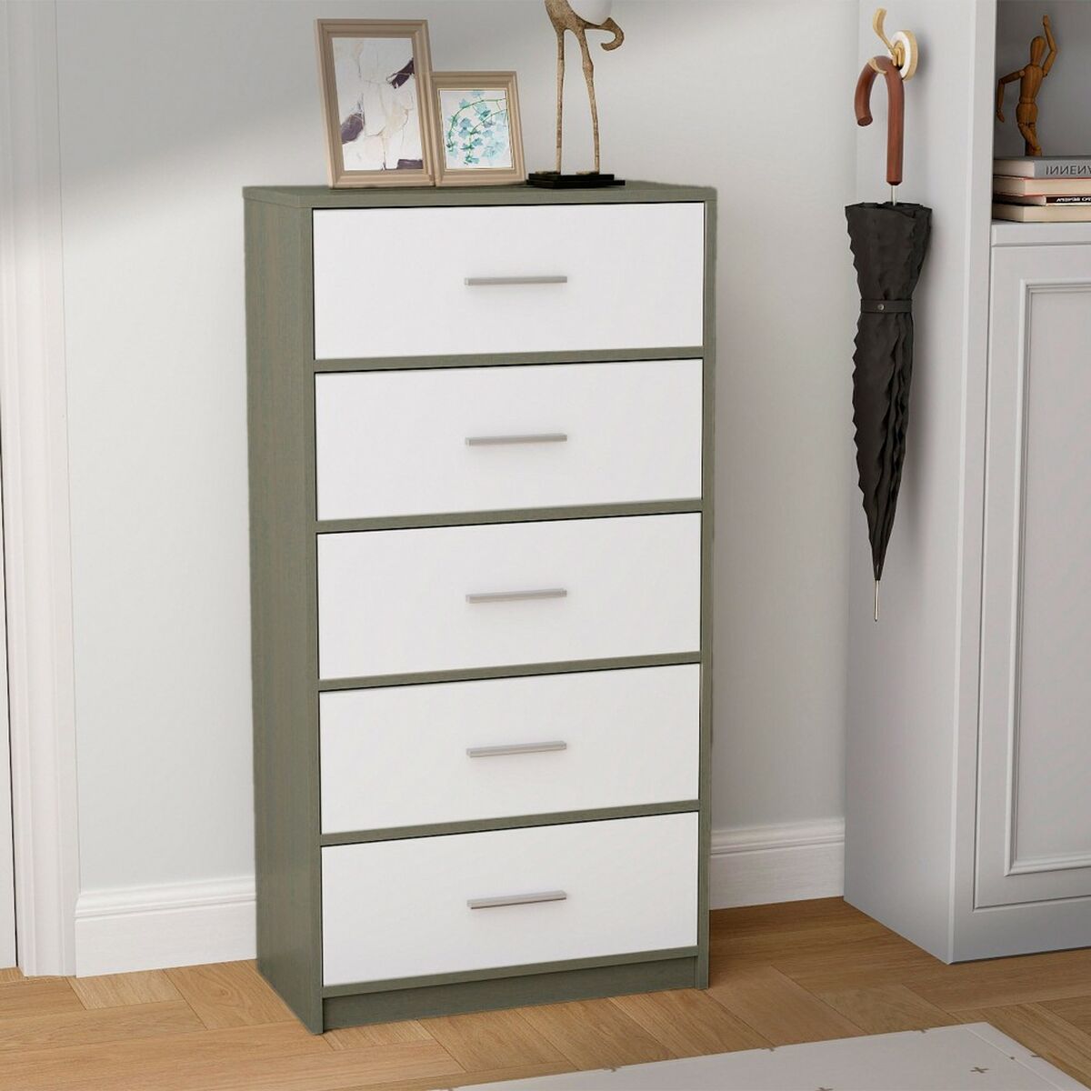 Kommod Max Home Vit Grå Modern 58 x 112 x 30 cm - 8