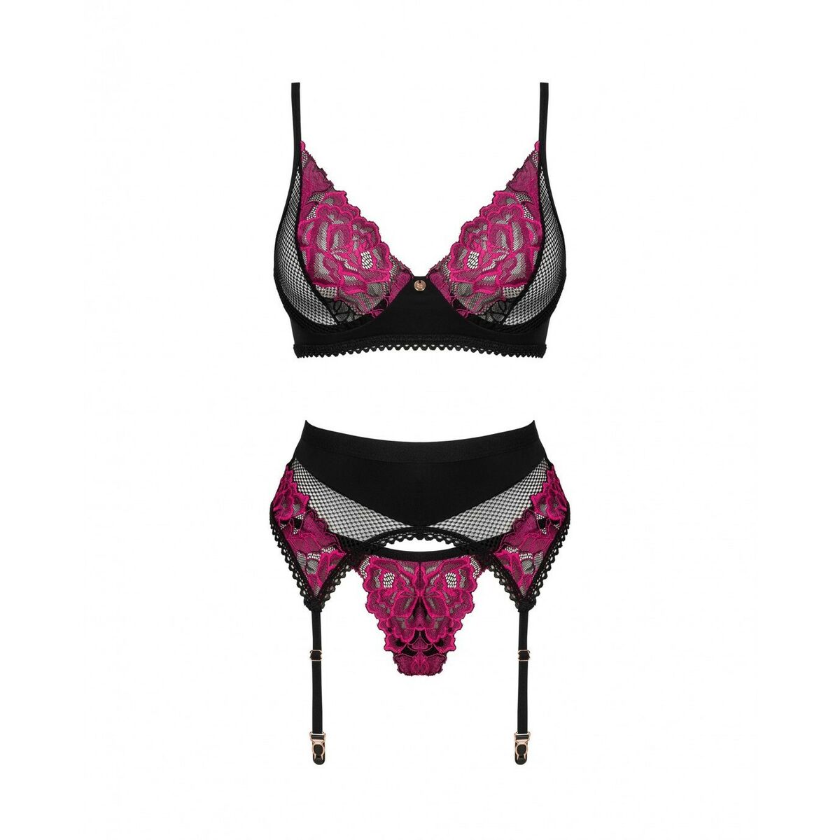 Set med underkläder Obsessive Svart M/L - 4