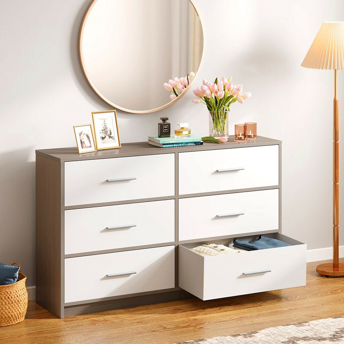 Kommod Max Home Vit Grå Modern 114 x 70 x 30 cm - 9