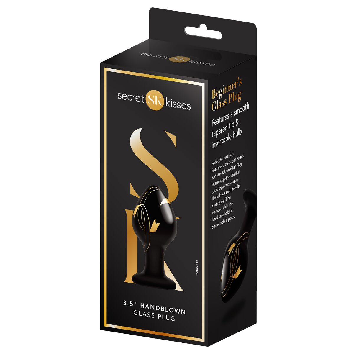 Analplugg Secret Kisses Svart (8,9 cm) - 6