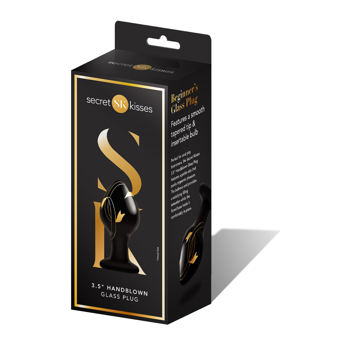 Analplugg Secret Kisses Svart (8,9 cm) - 5