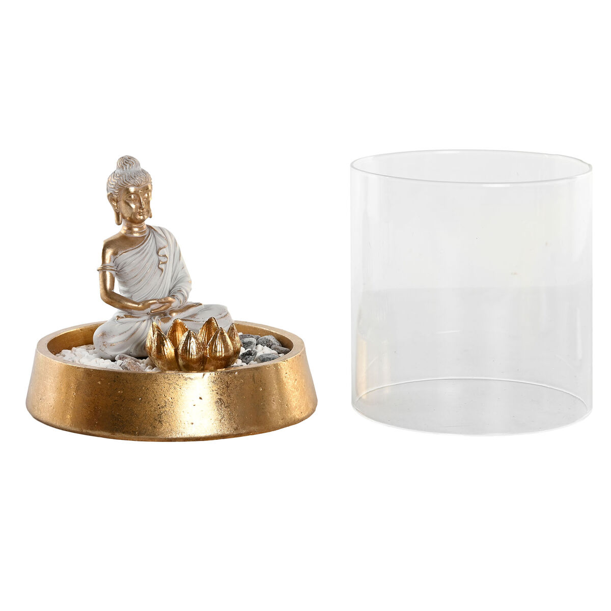 Prydnadsfigur DKD Home Decor Silvrig Gyllene Orientalisk 16 x 16 x 18 cm (2 antal) - 5