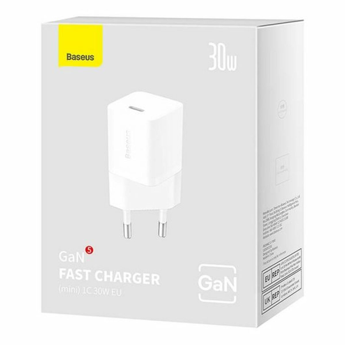 Väggladdare Baseus Vit 30 W - 5