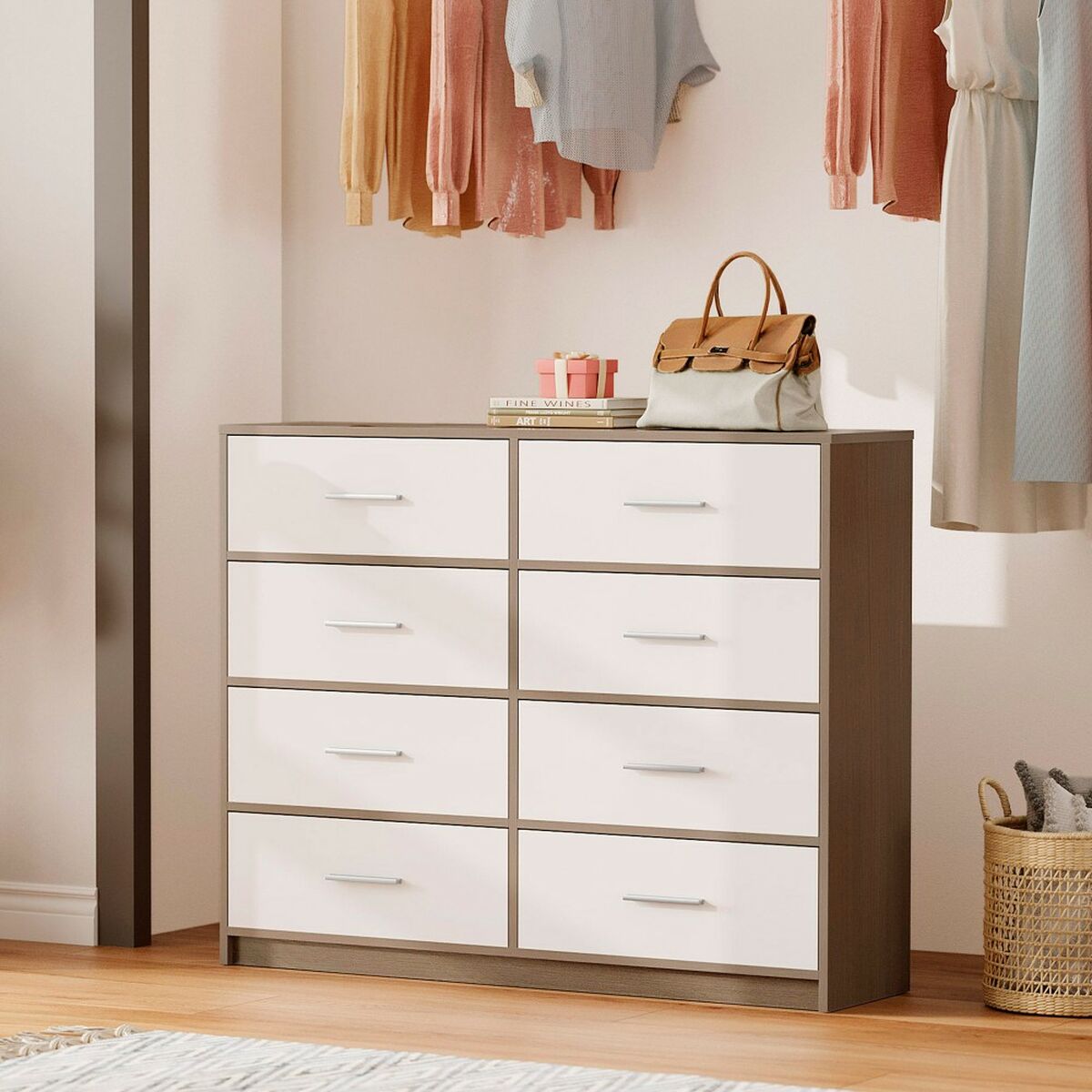 Kommod Max Home Vit Grå Modern 114 x 92 x 30 cm - 9