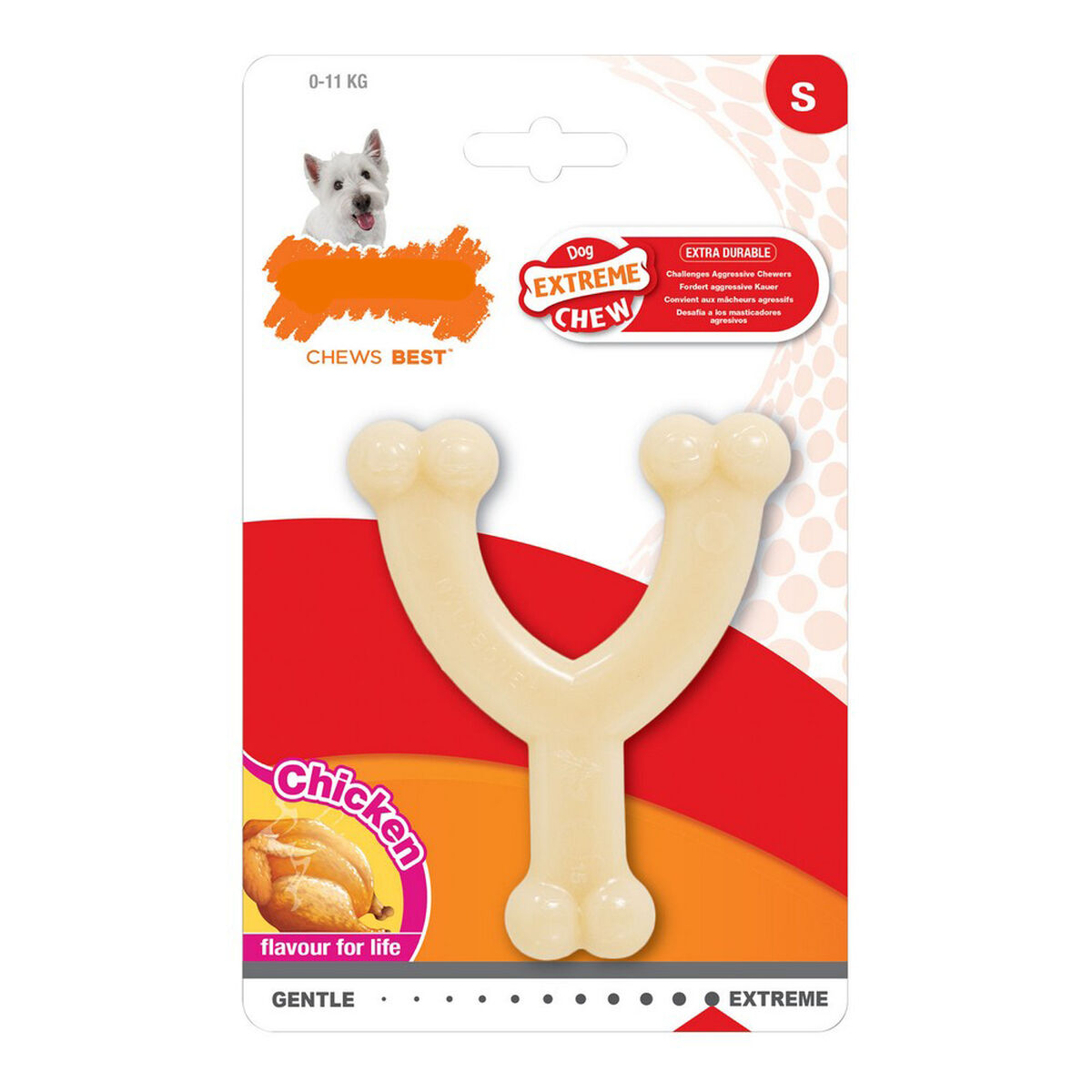 Tuggleksak för hundar Nylabone Extreme Chew Wishbone Kyckling 20 - 3