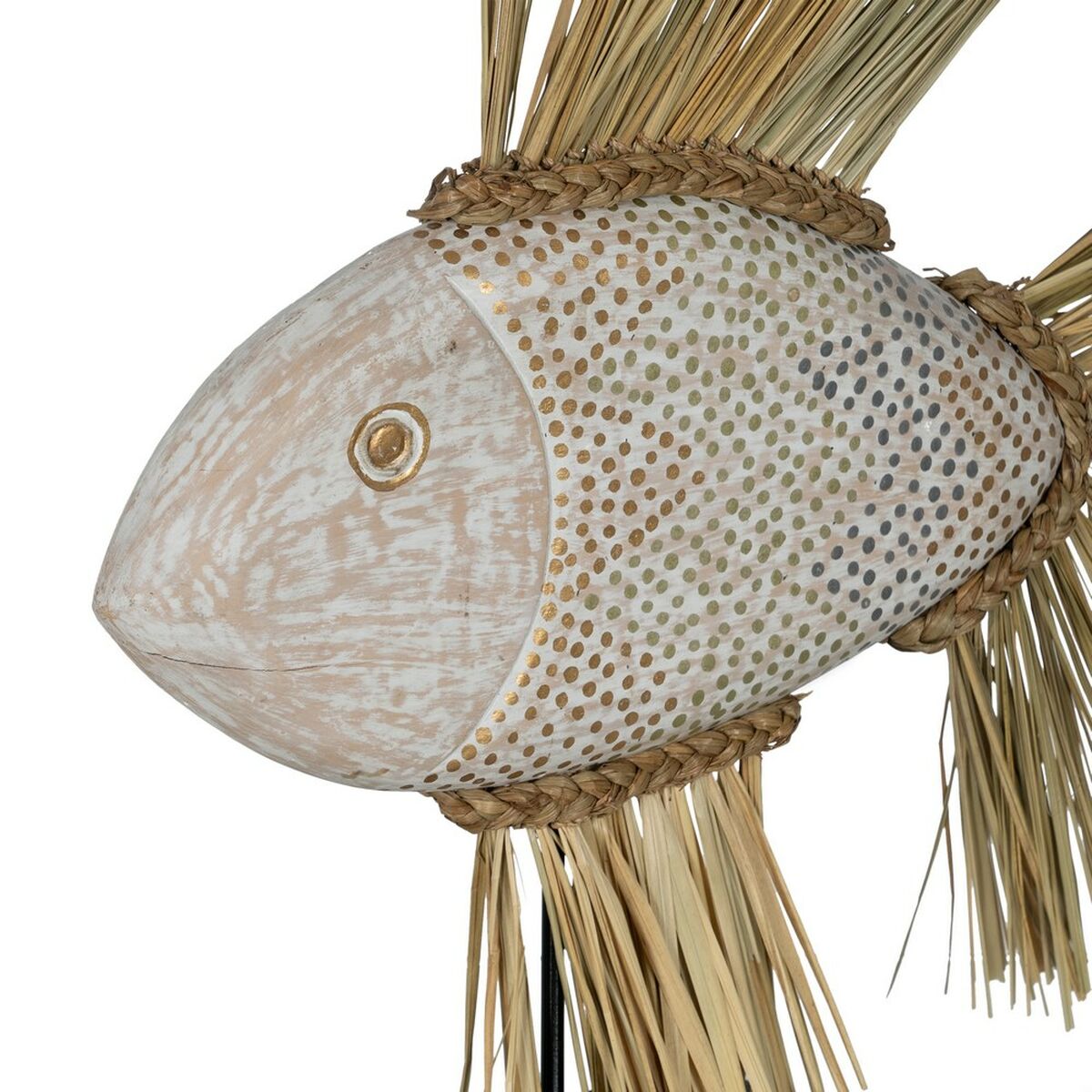 Prydnadsfigur Vit Brun Naturell Fisk 57 x 12 x 60 cm - 6