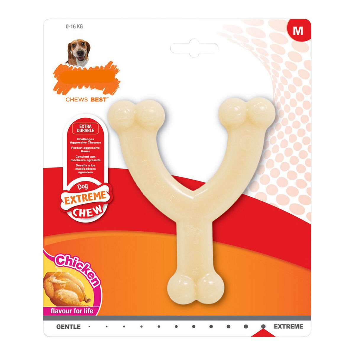 Tuggleksak för hundar Nylabone Extreme Chew Wishbone Kyckling 12 - 2