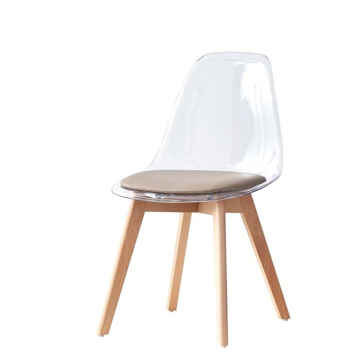 Matsalsstol DKD Home Decor Beige Trä Polykarbonater 54 x 47 x 81 cm - 8