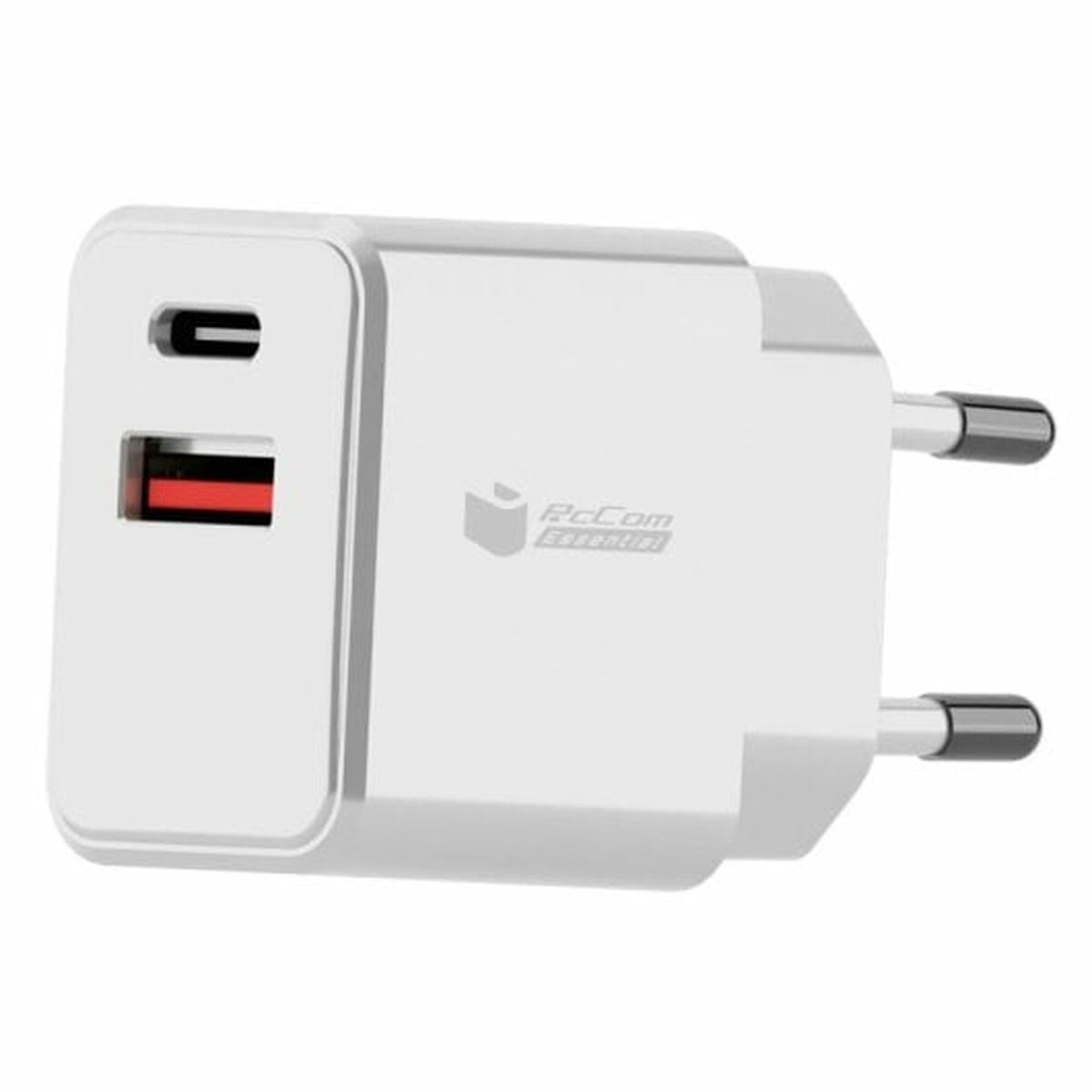 Väggladdare PcCom Essential Vit 20 W USB USB-C