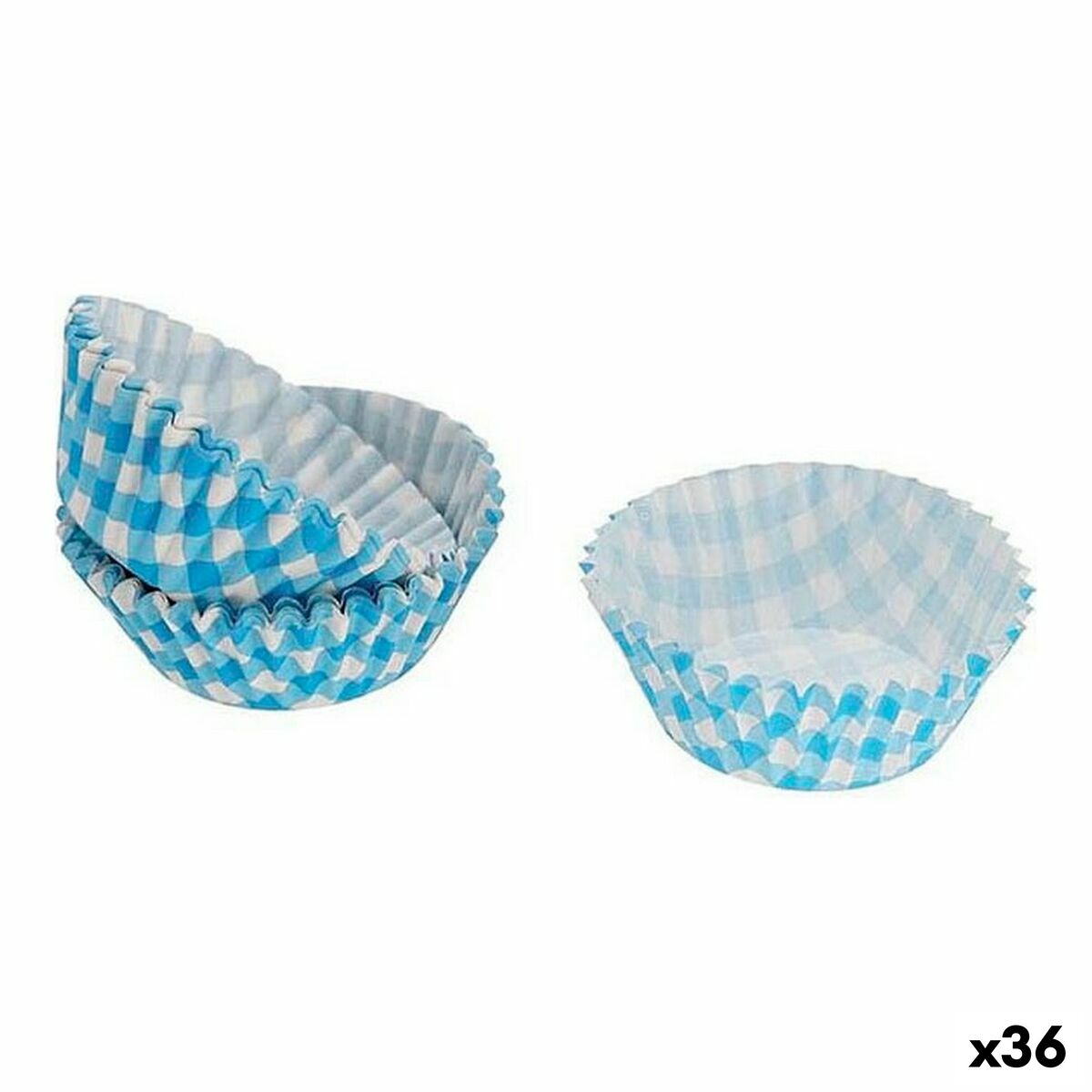 Set med Formar för Bakverk Disponibel Blå (36 antal) (50 pcs) - 3