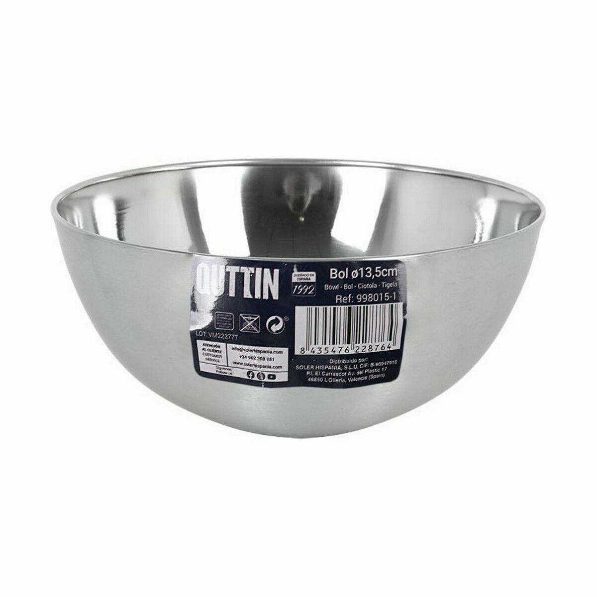 Skål Quttin Stål Ø 13 x 6,2 cm (48 antal) - 2