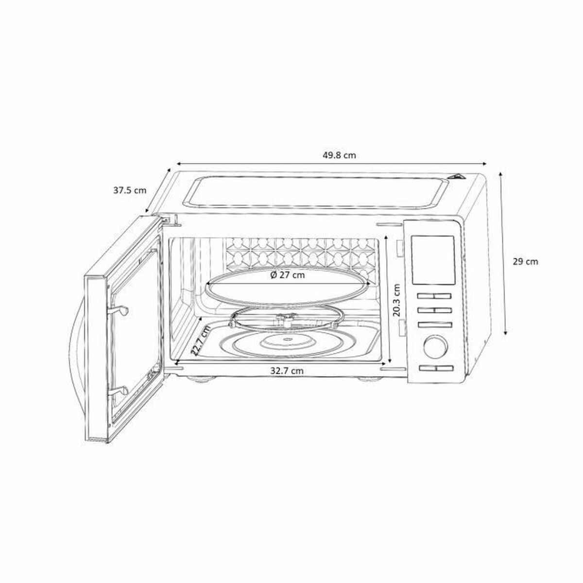 Mikrovågsugn med Grill Continental Edison 900 w 25 L Silvrig 900 W 25 L - 5