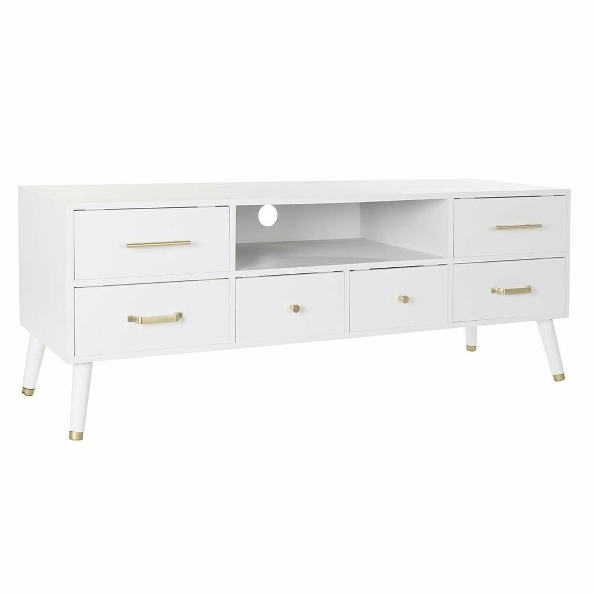 TV-möbler DKD Home Decor Vit Metall MDF (140 x 52 x 40 cm) - 7