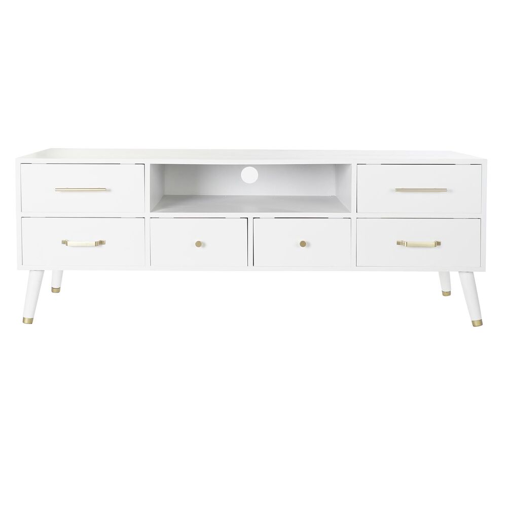 TV-möbler DKD Home Decor Vit Metall MDF (140 x 52 x 40 cm) - 3