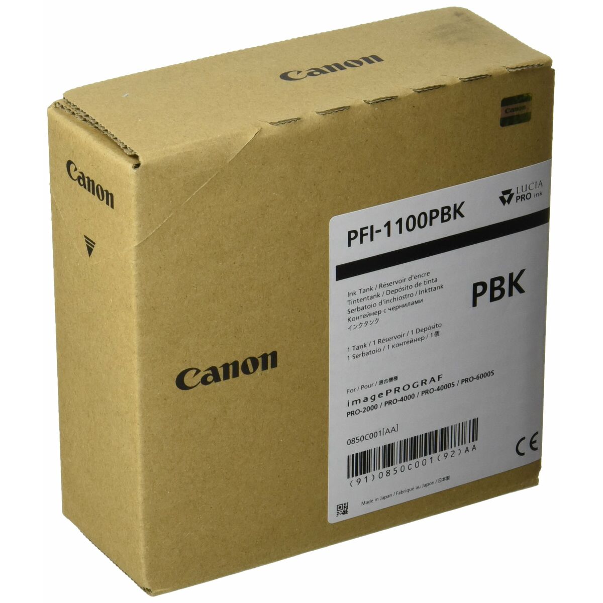 Original Bläckpatron Canon PFI-1100PBK Svart - 3
