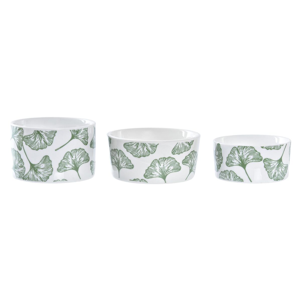 Tilltuggsset DKD Home Decor Bambu Stengods Blad Tropiskt 4 Delar 18 x 18 x 1 cm - 7