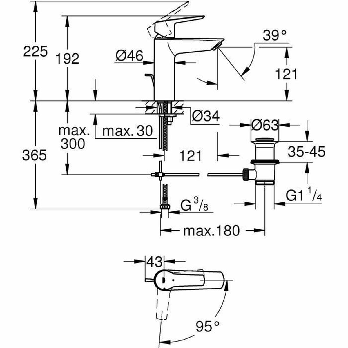 Blandare Grohe Start EHM Metall - 4