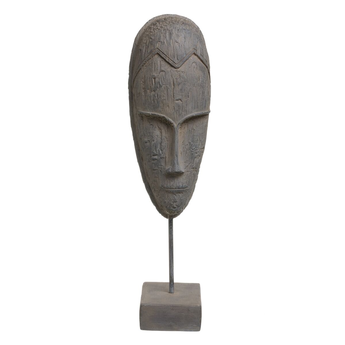 Prydnadsfigur Grå Mask 19 x 12 x 62 cm