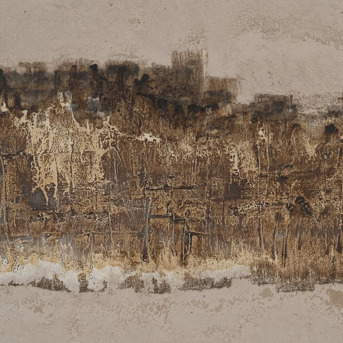 Kanvas Vit Svart Abstrakt 150 x 4 x 60 cm - 4