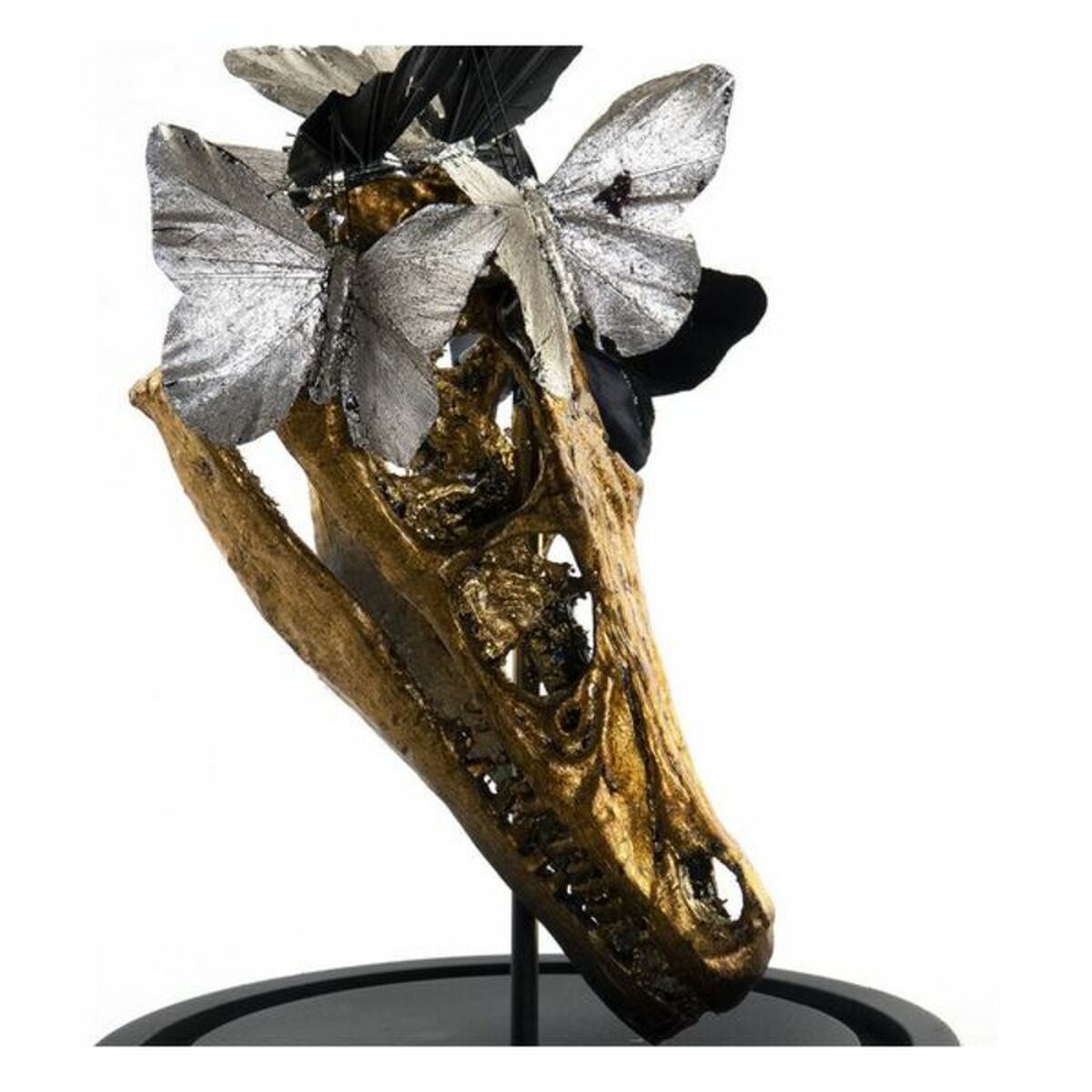 Prydnadsfigur DKD Home Decor Svart Gyllene Fjärilar 17 x 17 x 26 cm - 8