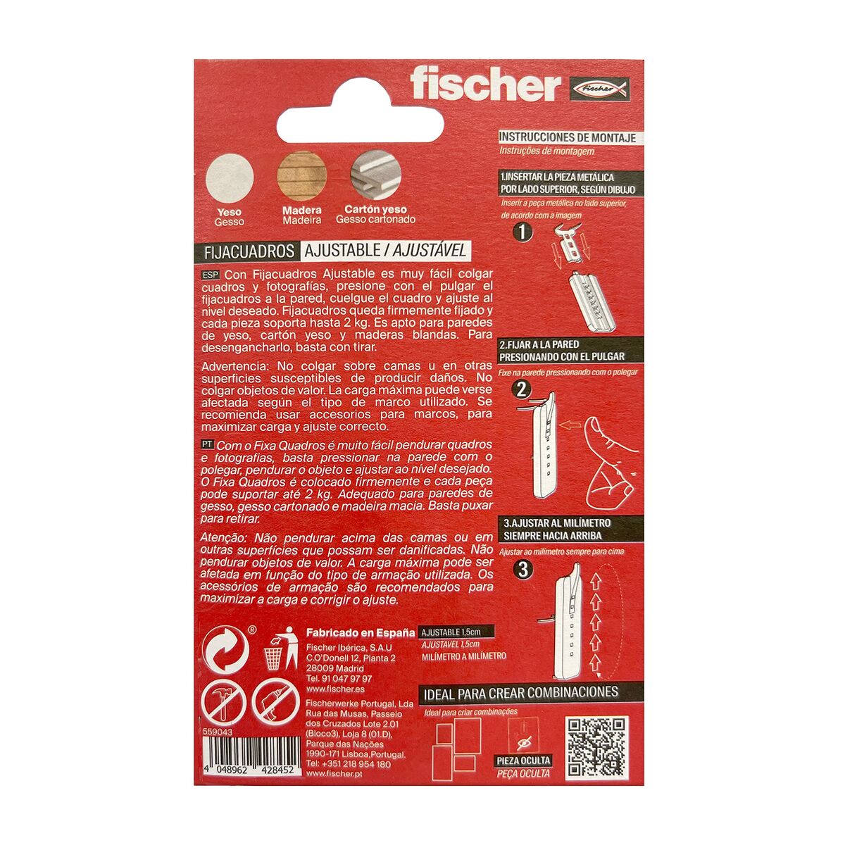 Klädhängare Fischer 559043 2 Kg 4 Kg - 10
