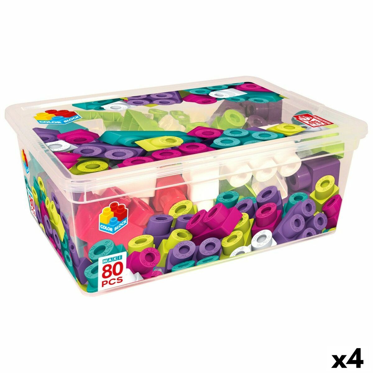 Byggsats Color Block Trendy 80 Delar (4 antal)
