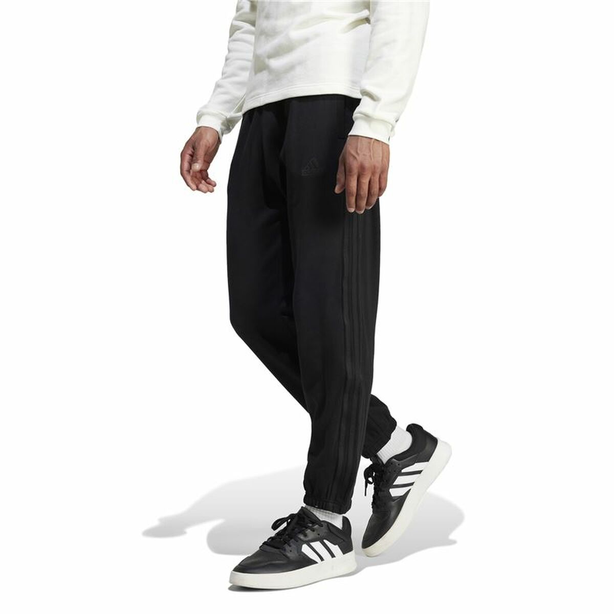 Långa träningsbyxor Adidas Brand Love French Terry Svart Män - 2
