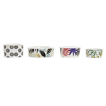 Tilltuggsset DKD Home Decor Multicolour Bambu Stengods Tropiskt 5 Delar 23 x 23 x 5,6 cm