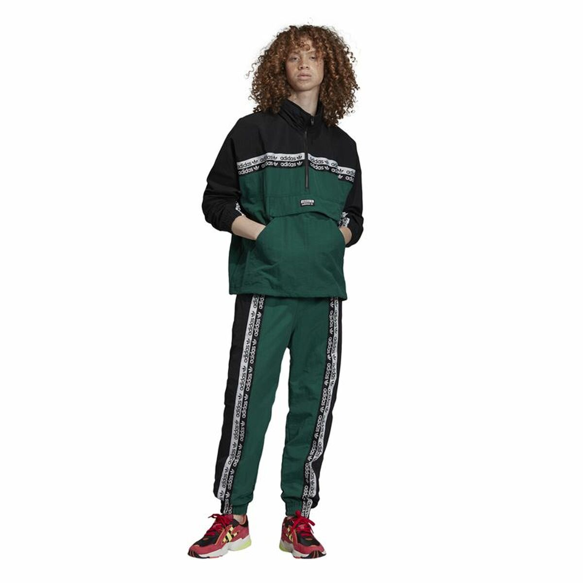Träningsjacka Herr Adidas Originals R.Y.V. BLKD 2.0 Track Mörkgrön - 4