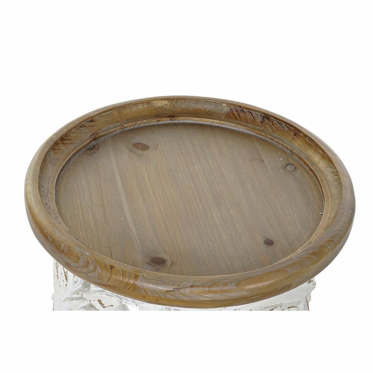 Sidobord DKD Home Decor Gran Naturell Metall Vit 30 x 40 cm Trä MDF 43 x 43 x 57 cm - 2