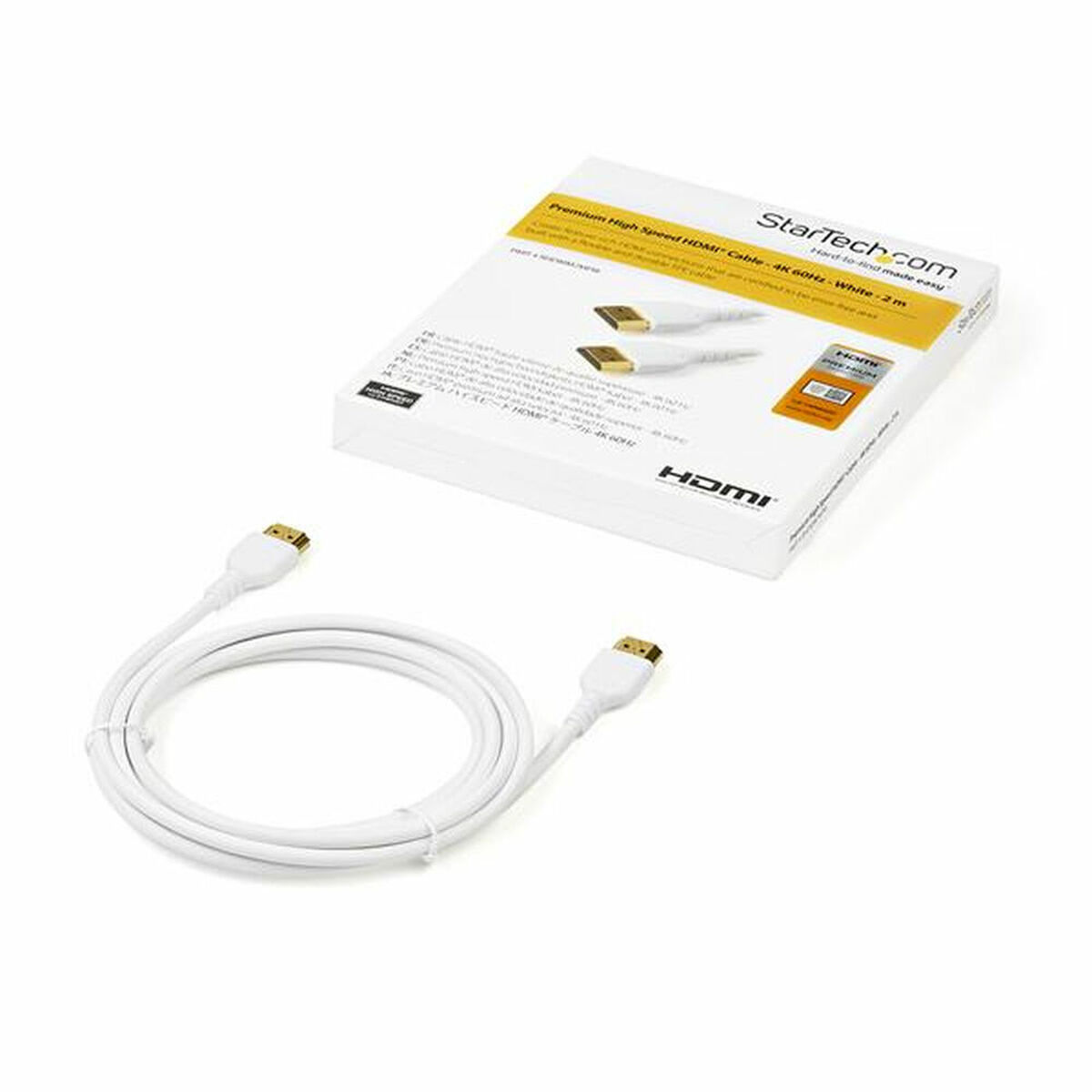 Kabel HDMI Startech RHDMM2MPW            4K Ultra HD Vit (2 m) - 4