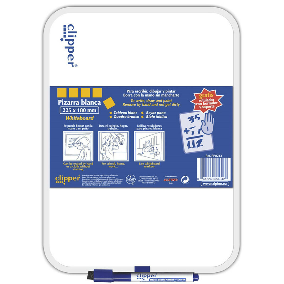 Whiteboard Alpino 25,5 x 18 cm (16 antal) - 2