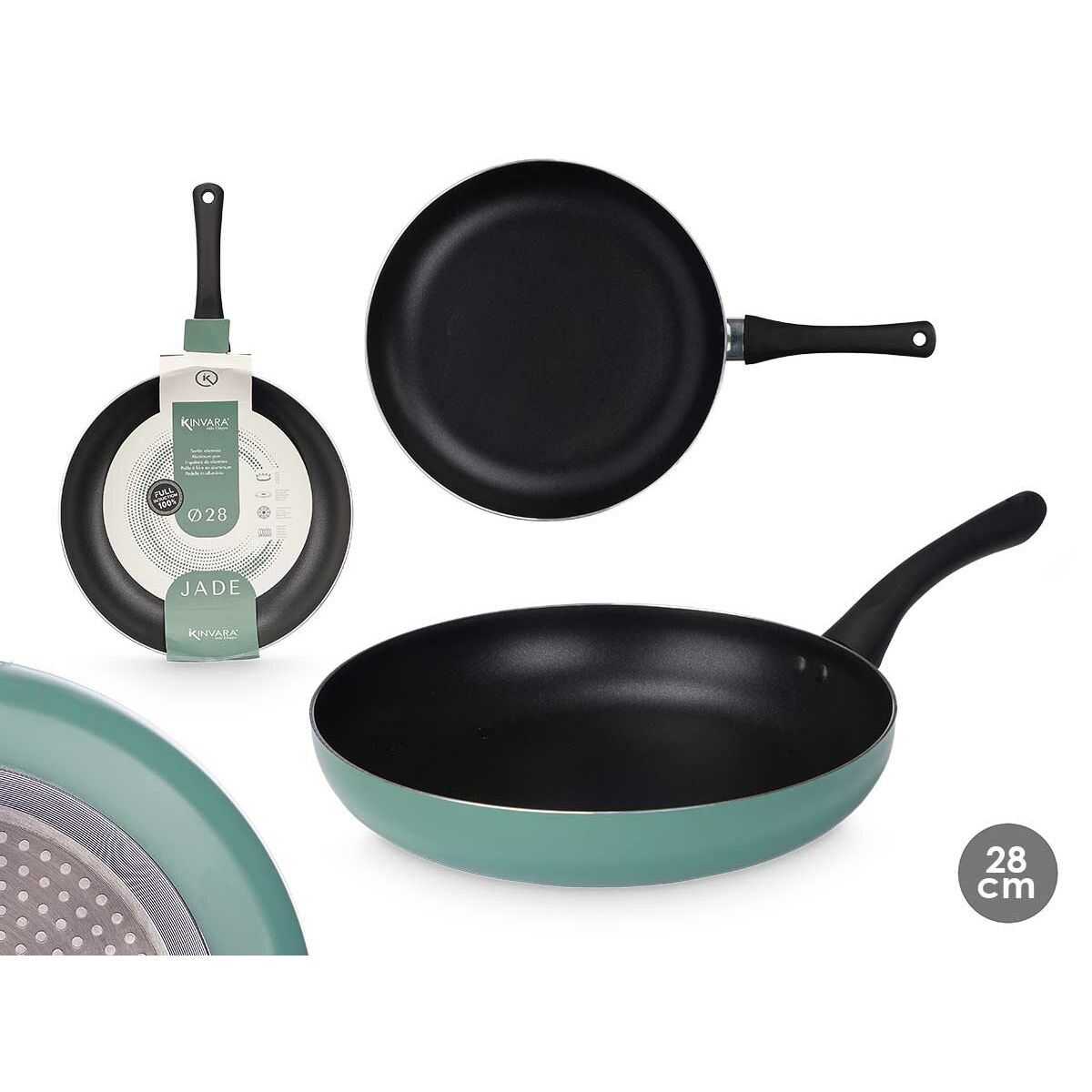 Non-stick-panna Kinvara 10 Grön Aluminium 28 cm Induktionshäll
