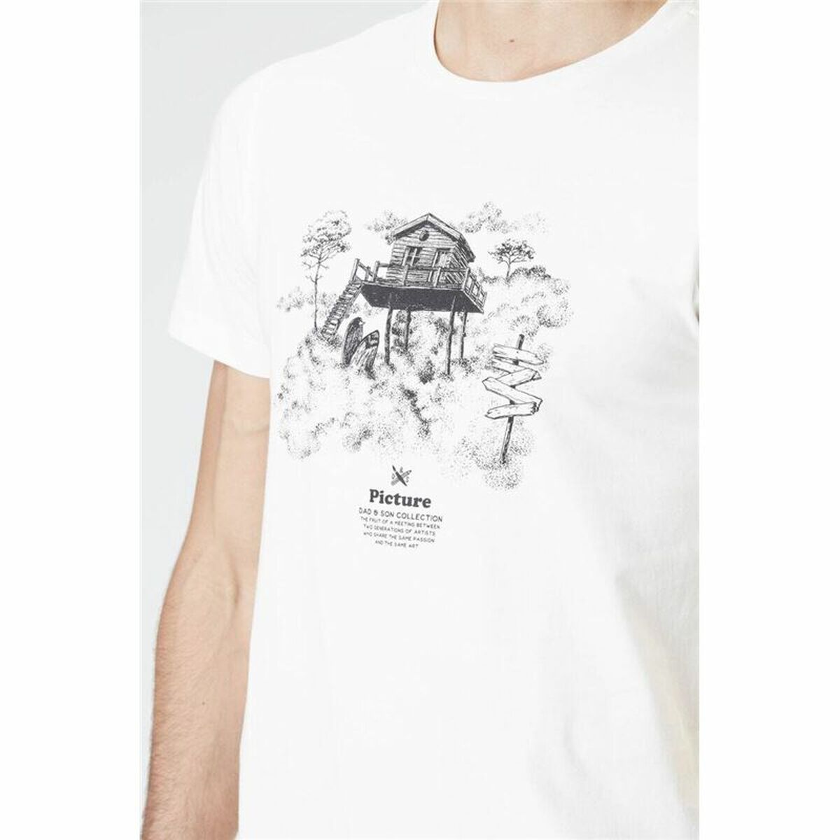 T-shirt Picture  DS Surf Cabin Natural Vit - 5