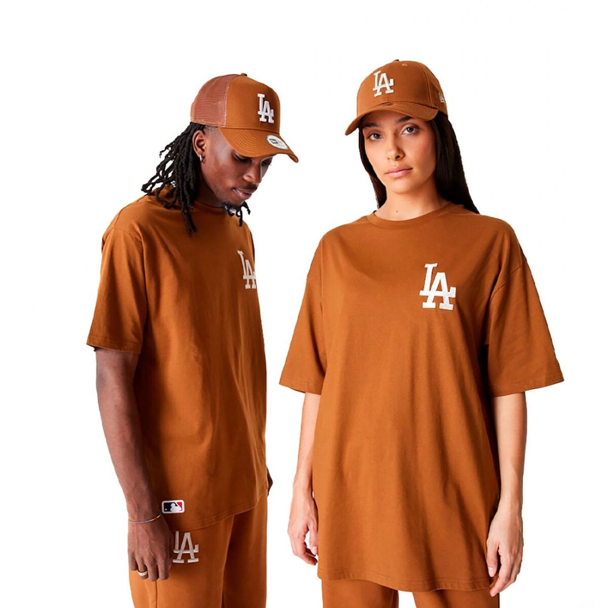 Sporttröja med ärmar New Era  TEE LOSDOD TPNSTN 60416427 Brun