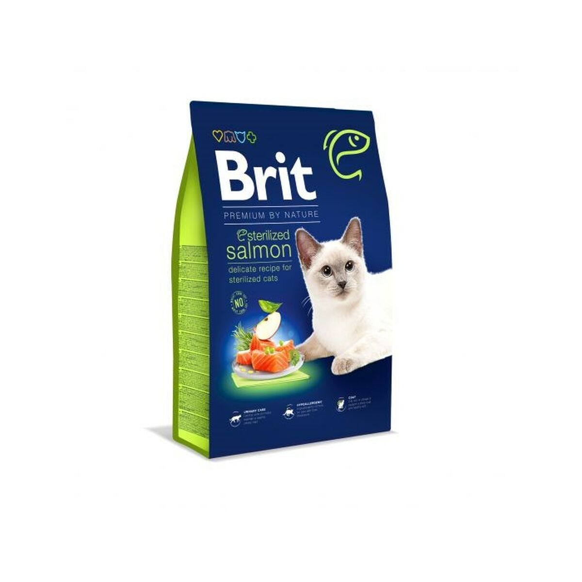 Kattmat Brit PREMIUM BY NATURE STERILIZED Vuxen Lax Kalkon 1,5 Kg