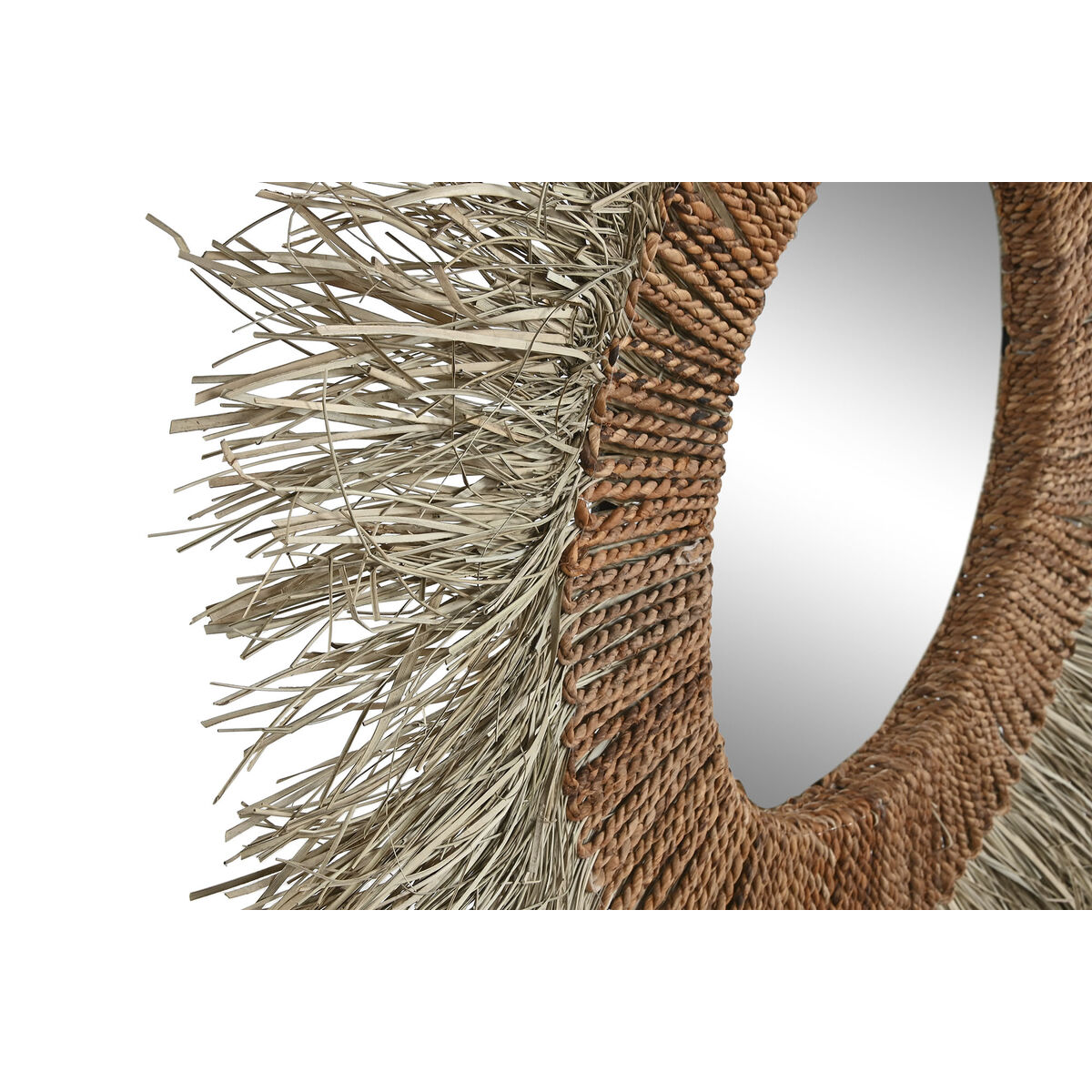 Väggspegel Home ESPRIT Brun Naturell Tropiskt 130 x 17 x 130 cm - 2