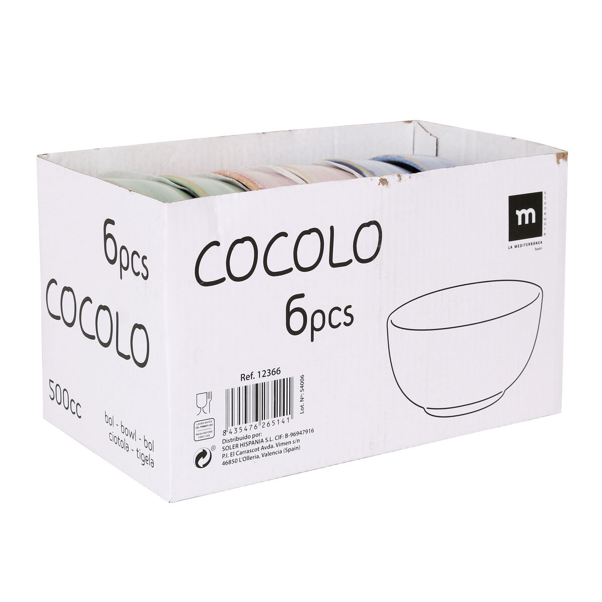 Skål La Mediterránea Cocolo 500 ml 0,5 L (24 antal) - 3